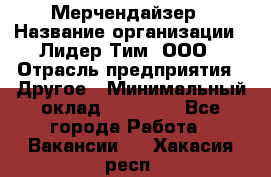 Мерчендайзер › Название организации ­ Лидер Тим, ООО › Отрасль предприятия ­ Другое › Минимальный оклад ­ 20 000 - Все города Работа » Вакансии   . Хакасия респ.